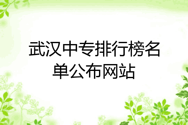 武汉中专排行榜名单公布网站