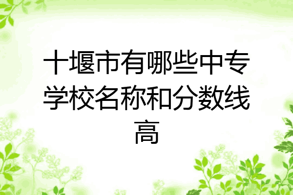 十堰市有哪些中专学校名称和分数线高