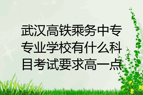 武汉高铁乘务中专专业学校有什么科目考试要求高一点
