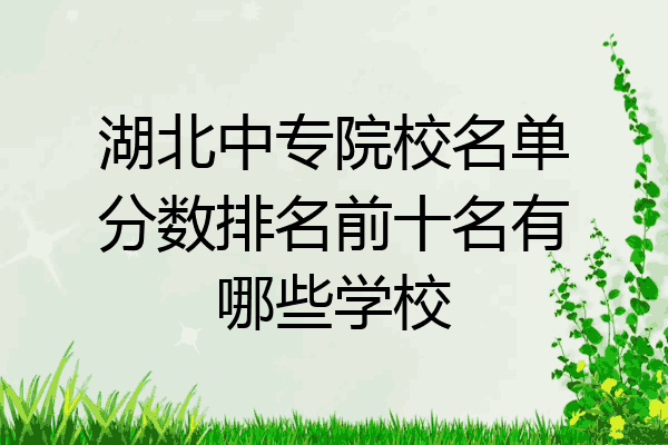 湖北中专院校名单分数排名前十名有哪些学校