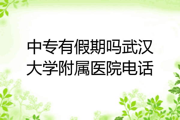 中专有假期吗武汉大学附属医院电话