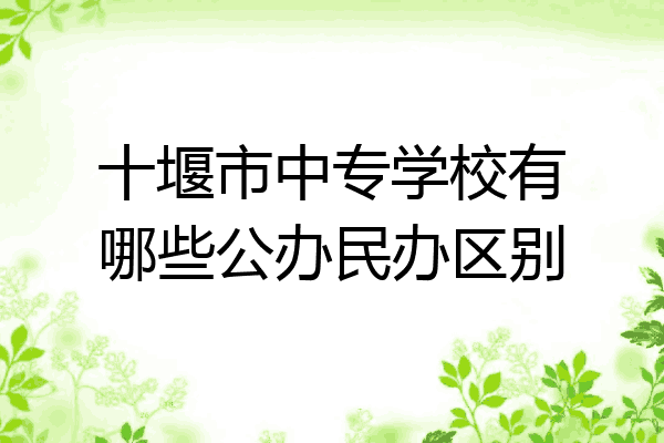十堰市中专学校有哪些公办民办区别