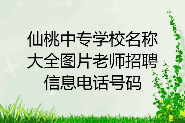 仙桃中专学校名称大全图片老师招聘信息电话号码
