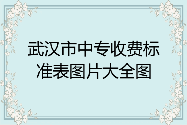 武汉市中专收费标准表图片大全图