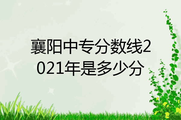 襄阳中专分数线2021年是多少分