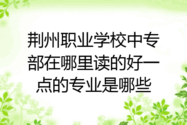 荆州职业学校中专部在哪里读的好一点的专业是哪些