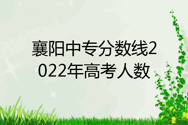 襄阳中专分数线2022年高考人数