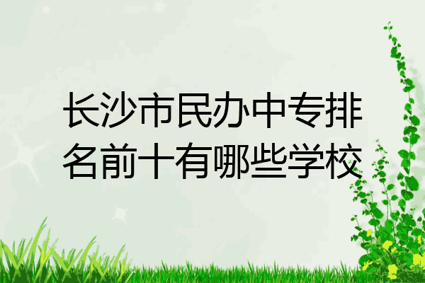 长沙市民办中专排名前十有哪些学校