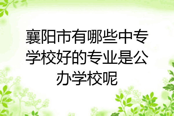襄阳市有哪些中专学校好的专业是公办学校呢