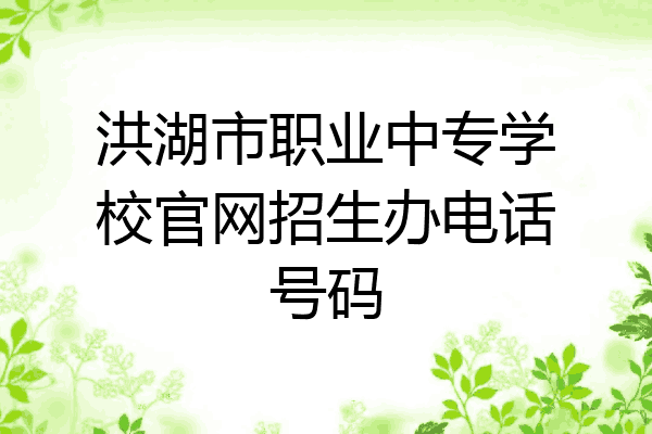 洪湖市职业中专学校官网招生办电话号码
