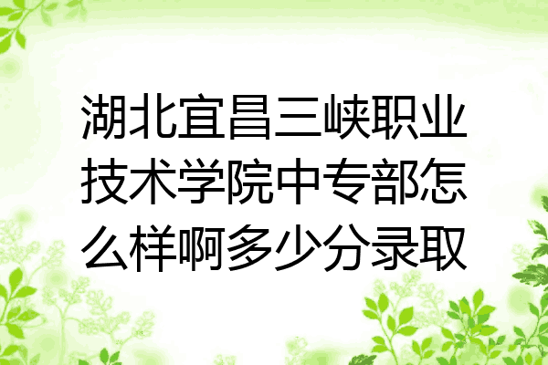 湖北宜昌三峡职业技术学院中专部怎么样啊多少分录取