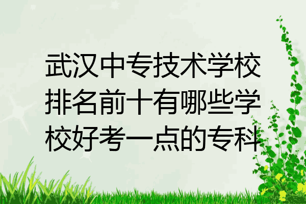 武汉中专技术学校排名前十有哪些学校好考一点的专科