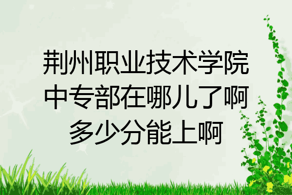 荆州职业技术学院中专部在哪儿了啊多少分能上啊