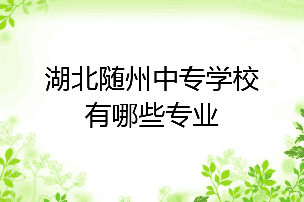 湖北随州中专学校有哪些专业