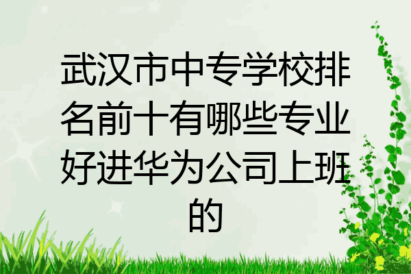 武汉市中专学校排名前十有哪些专业好进华为公司上班的