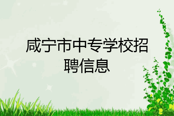 咸宁市中专学校招聘信息