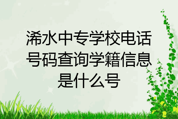 浠水中专学校电话号码查询学籍信息是什么号