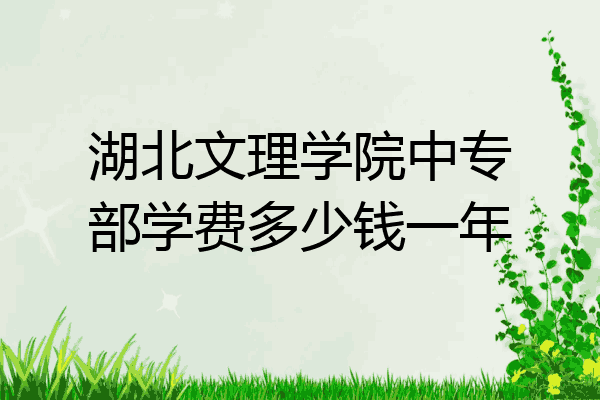 湖北文理学院中专部学费多少钱一年