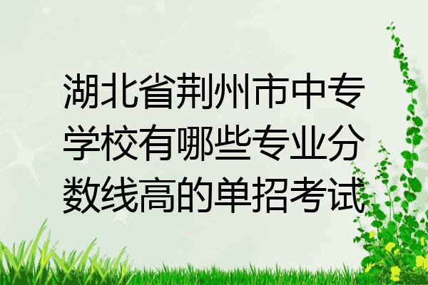 湖北省荆州市中专学校有哪些专业分数线高的单招考试