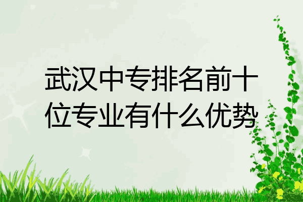 武汉中专排名前十位专业有什么优势