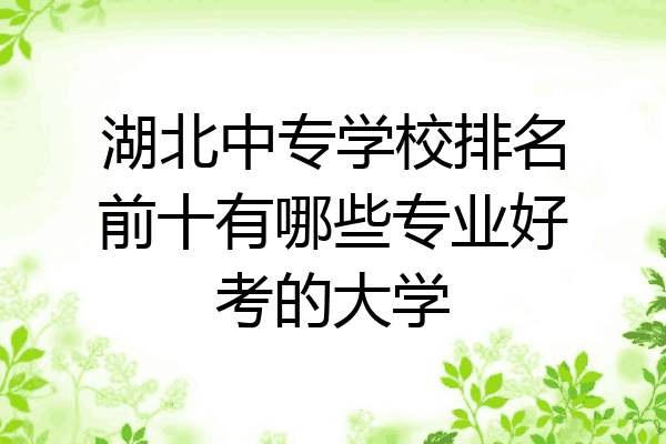 湖北中专学校排名前十有哪些专业好考的大学