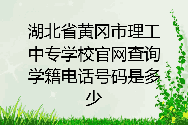 湖北省黄冈市理工中专学校官网查询学籍电话号码是多少