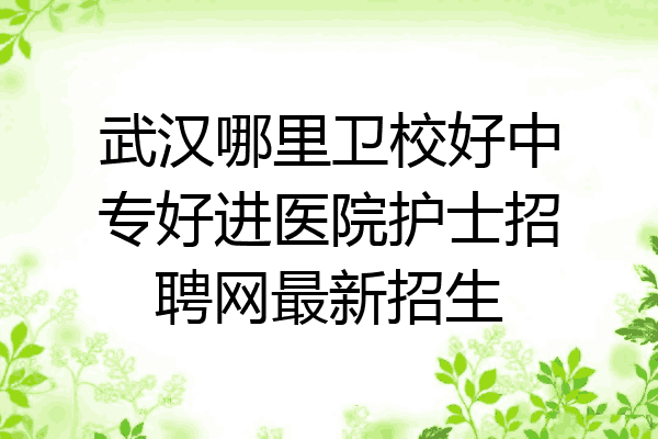 武汉哪里卫校好中专好进医院护士招聘网最新招生