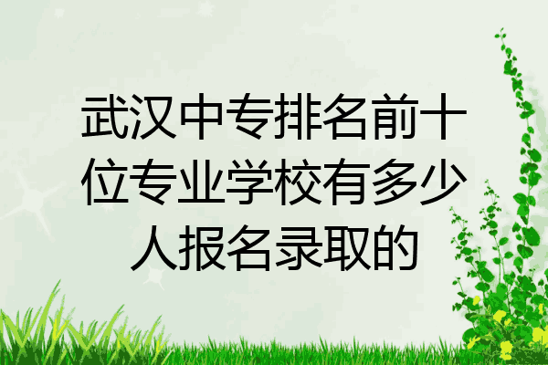 武汉中专排名前十位专业学校有多少人报名录取的