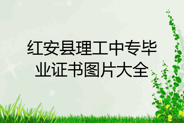 红安县理工中专毕业证书图片大全