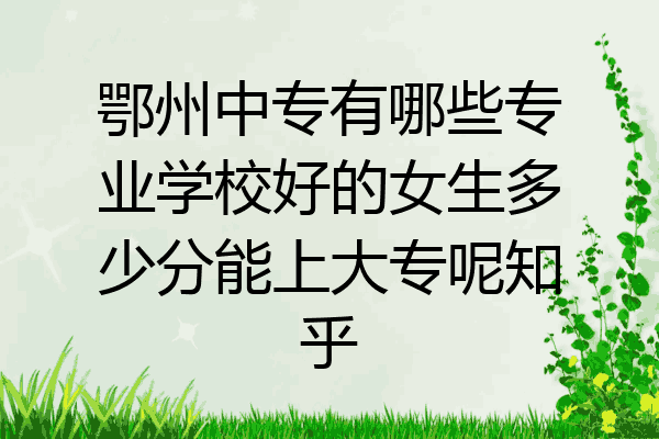 鄂州中专有哪些专业学校好的女生多少分能上大专呢知乎