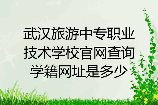 武汉旅游中专职业技术学校官网查询学籍网址是多少
