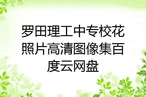 罗田理工中专校花照片高清图像集百度云网盘