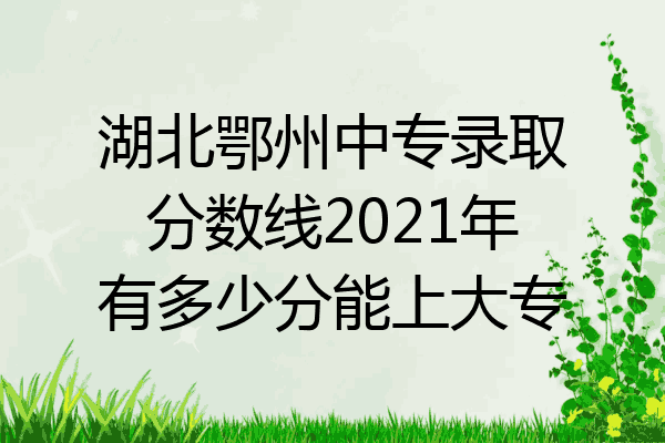 湖北鄂州中专录取分数线2021年有多少分能上大专
