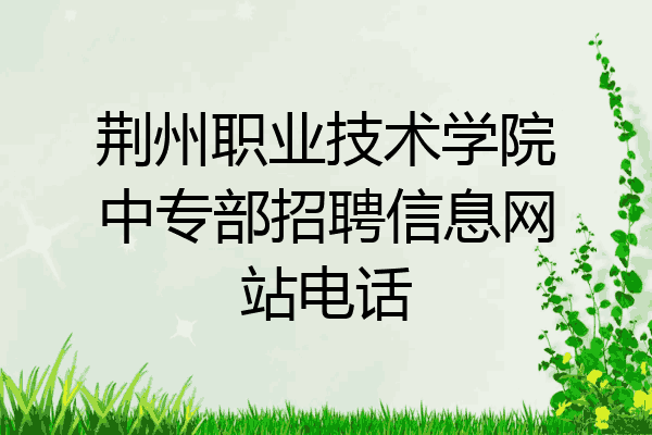 荆州职业技术学院中专部招聘信息网站电话