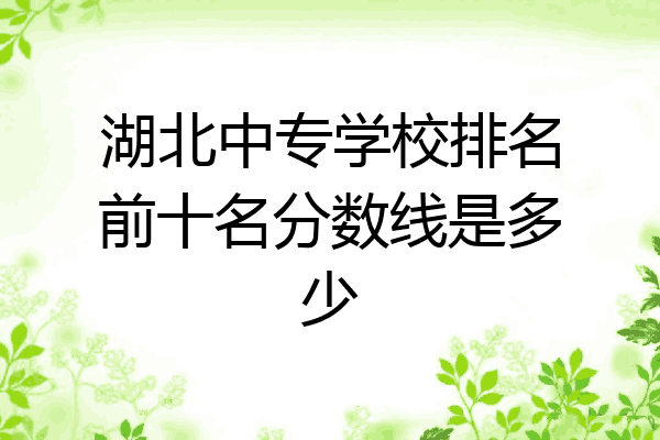 湖北中专学校排名前十名分数线是多少