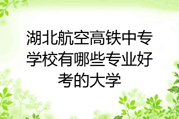 湖北航空高铁中专学校有哪些专业好考的大学