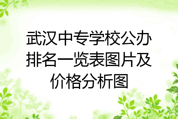 武汉中专学校公办排名一览表图片及价格分析图