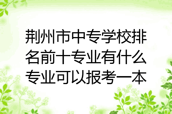 荆州市中专学校排名前十专业有什么专业可以报考一本