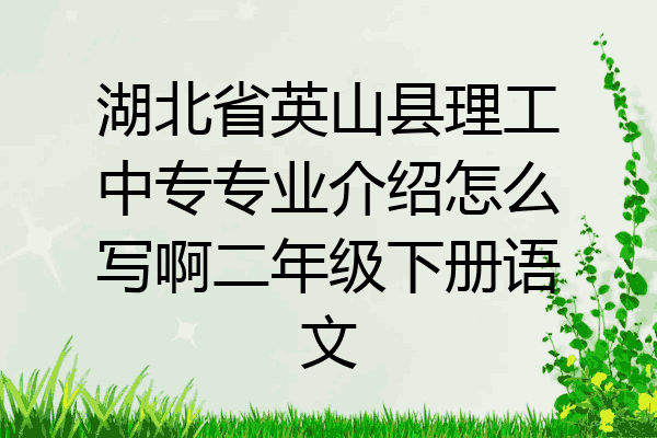湖北省英山县理工中专专业介绍怎么写啊二年级下册语文