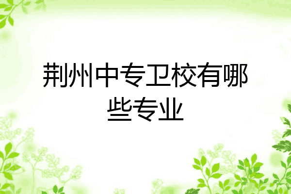荆州中专卫校有哪些专业