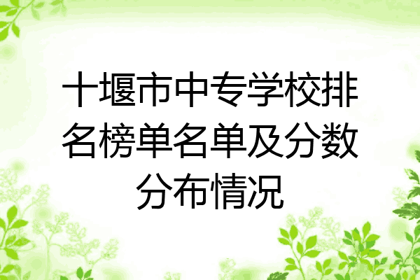 十堰市中专学校排名榜单名单及分数分布情况