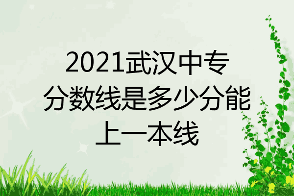 2021武汉中专分数线是多少分能上一本线