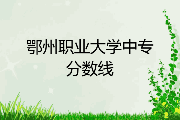 鄂州职业大学中专分数线