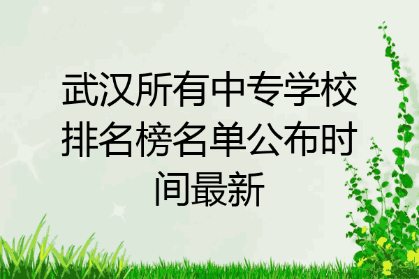 武汉所有中专学校排名榜名单公布时间最新