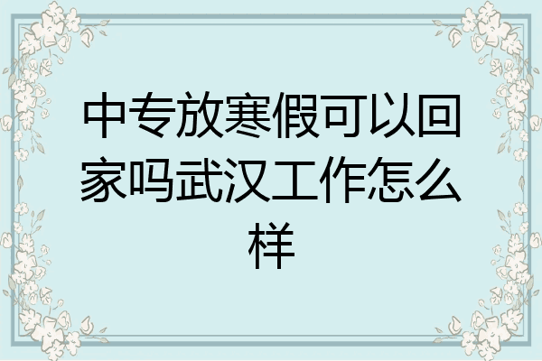 中专放寒假可以回家吗武汉工作怎么样