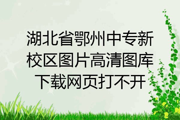 湖北省鄂州中专新校区图片高清图库下载网页打不开