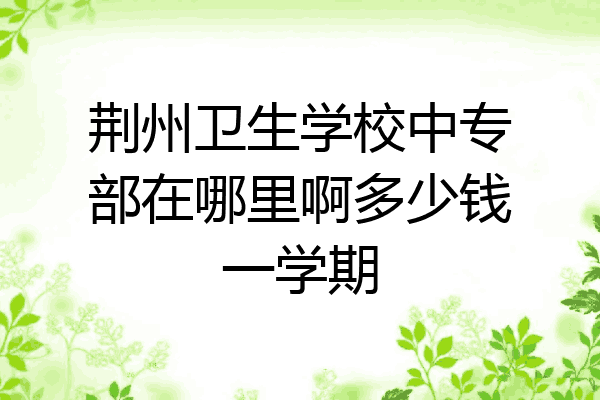 荆州卫生学校中专部在哪里啊多少钱一学期
