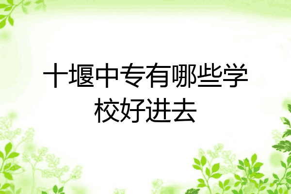十堰中专有哪些学校好进去