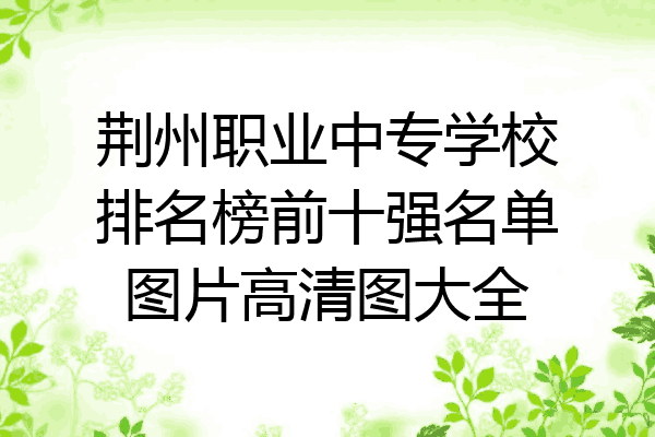荆州职业中专学校排名榜前十强名单图片高清图大全
