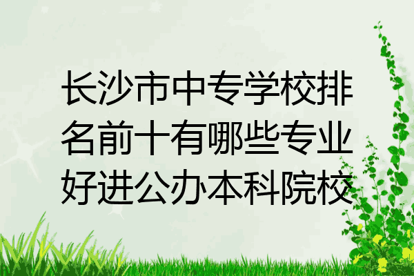 长沙市中专学校排名前十有哪些专业好进公办本科院校
